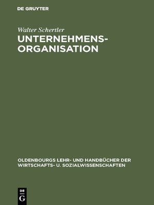 cover image of Unternehmensorganisation